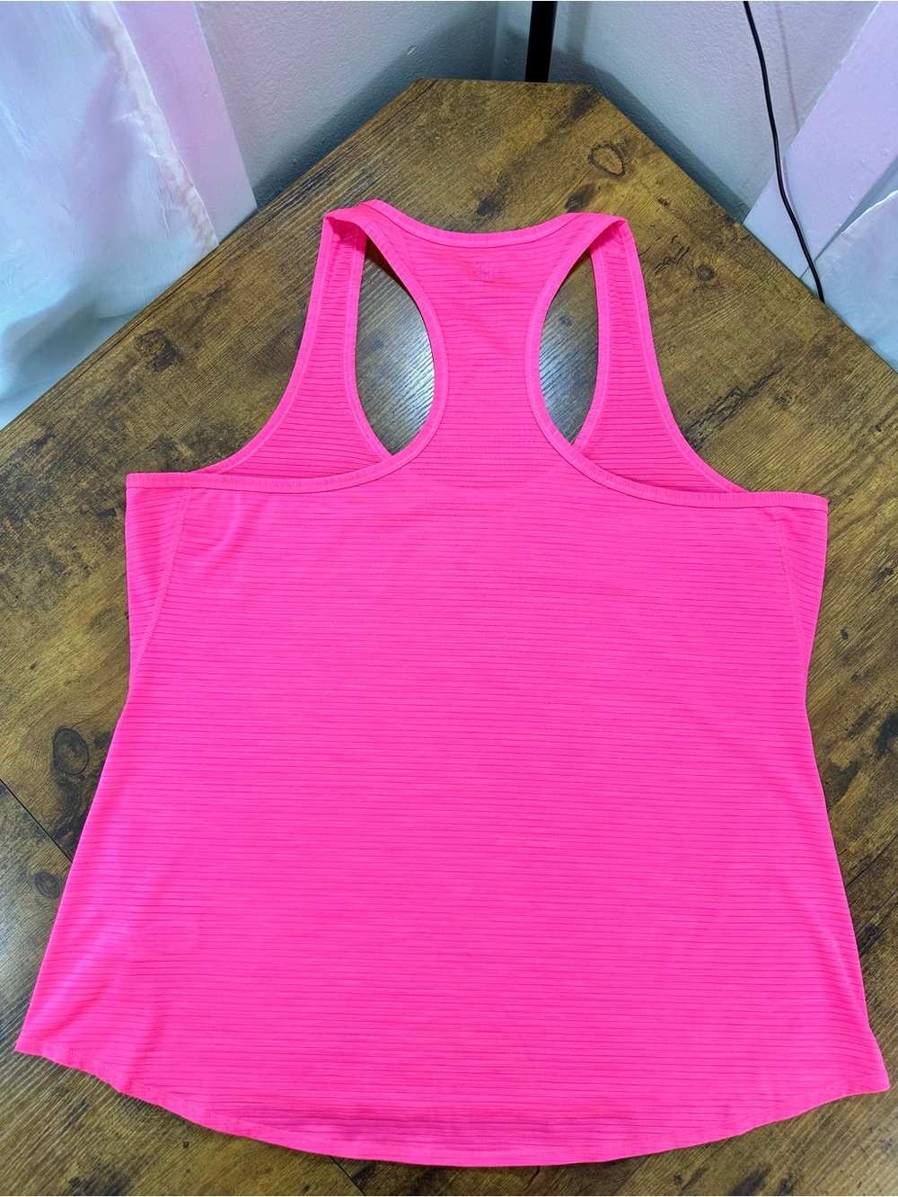 Athleta Shadow Stripe Chi Tank, Shocking Pink, XL - Picture 8 of 12